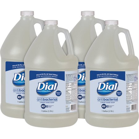 Dial 1 gal (3.8 L) Sensitive Skin Antibacterial Liquid Hand Soap Refill 4 PK DIA82838CT